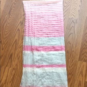 Pink & Grey Striped Scarf/Wrap